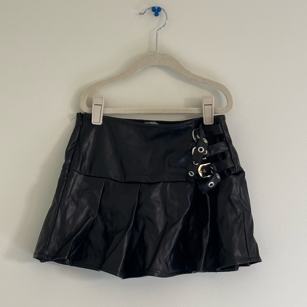 Black Leather Mini Skirt